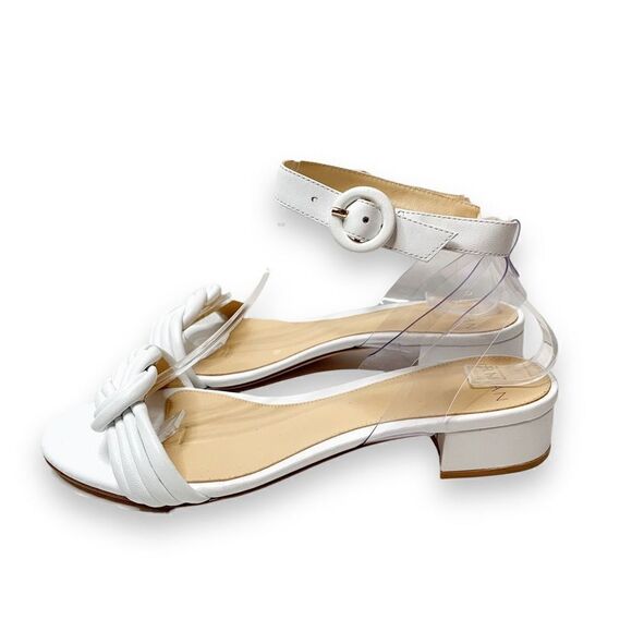 Alexandre Birman Vicky Vinyl 30 in White Low 1” Block Heel Women’s Size 37 (6.5) - Picture 4 of 11